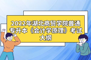 2022年湖北商貿學院普通專升本《會計學原理》考試大綱