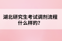 湖北研究生考試調(diào)劑流程什么樣的?