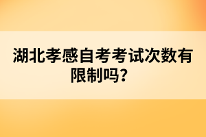 湖北孝感自考考試次數(shù)有限制嗎?