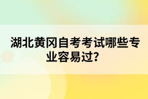 湖北黃岡自考考試哪些專業(yè)容易過?