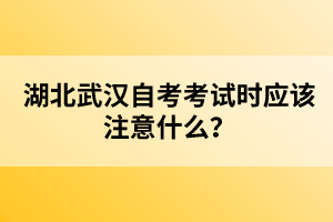 湖北武漢自考考試時應(yīng)該注意什么？