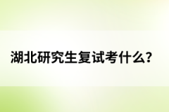 湖北研究生復(fù)試考什么?