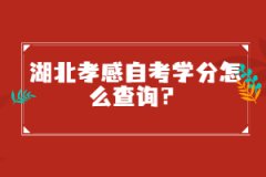 湖北孝感自考學(xué)分怎么查詢?