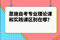 恩施自考專業(yè)理論課和實踐課區(qū)別在哪?