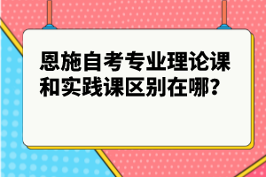 恩施自考專業(yè)理論課和實(shí)踐課區(qū)別在哪?
