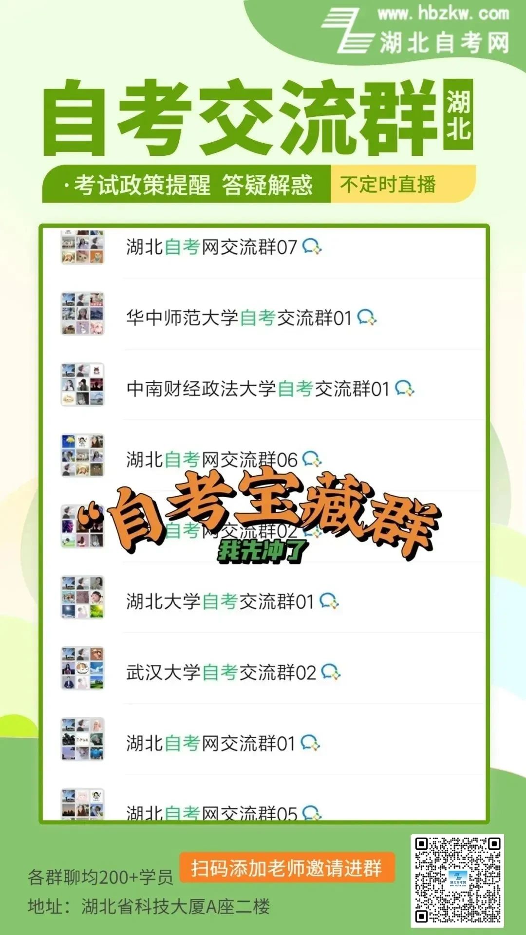 湖北自考網(wǎng)微信交流群